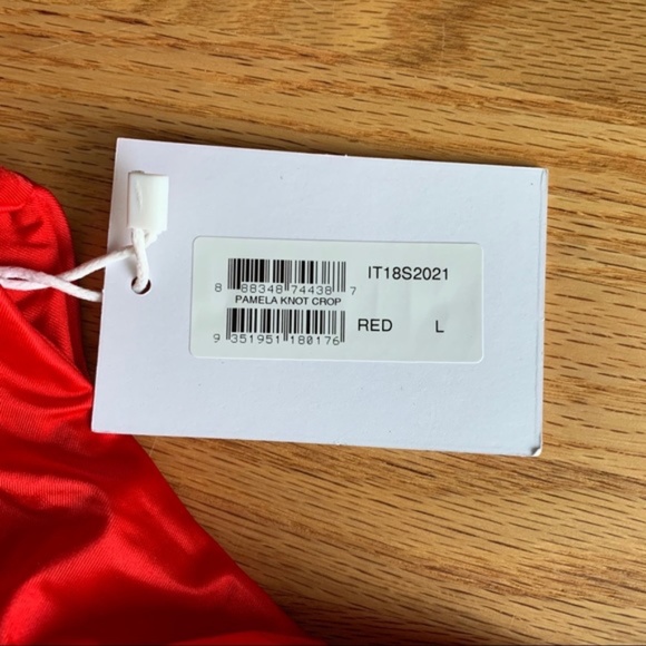 NWT TWIIN Pamela Knot Bikini Top Red L - Picture 8 of 16